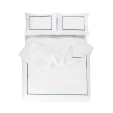Poly Cotton Super King Embroidery Style Bedding Set For Luxury Hotel Bed